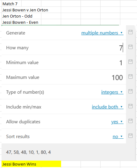 41A - Match 7 Results by onek1995 on DeviantArt