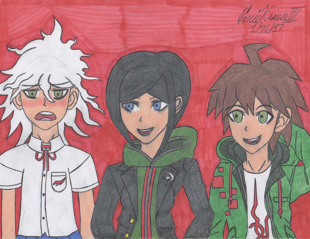 Makoto Naegi Mukuro Ikusaba And Nagito Komaeda 2 By Illiniguy34 On Deviantart