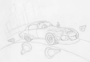 racecar pencil