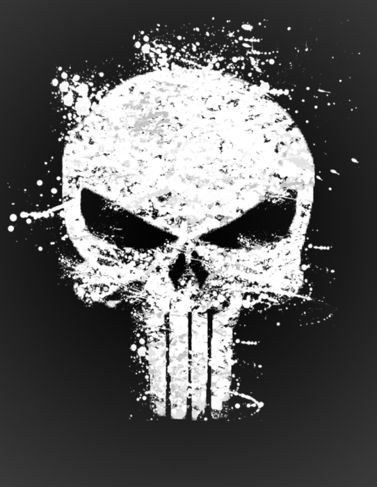 Punisher skull splatter