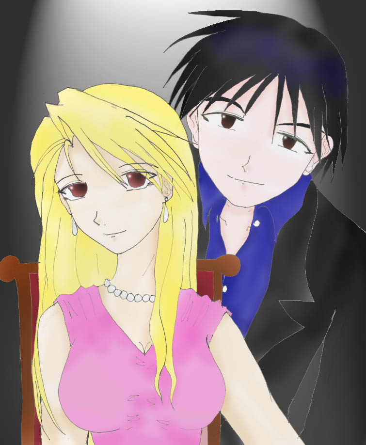 Riza Hawkeye and Roy Mustang