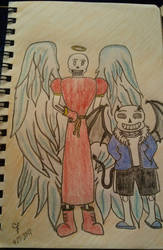 Sans and Papyrus (Angel and Demon)