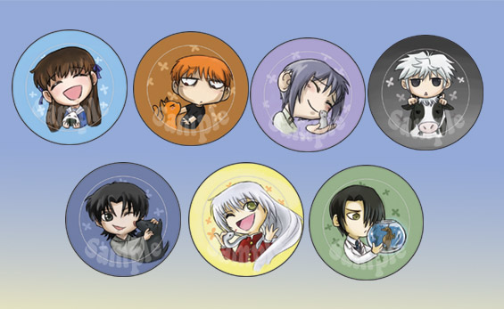 Fruits Basket Buttons