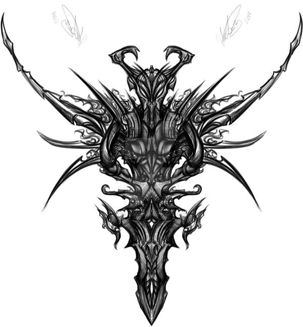Evil Inlay Designs Evil tattoo design by DarklySpawned on DeviantArt