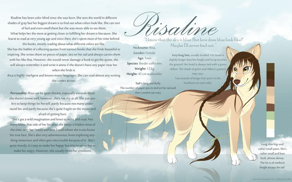 Risaline reference sheet