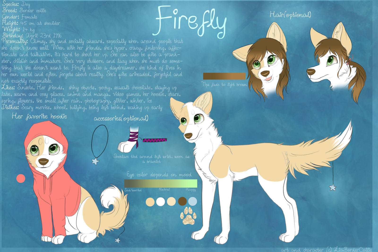 Firefly's reference sheet (NEW) by LiaBorderCollie on DeviantArt
