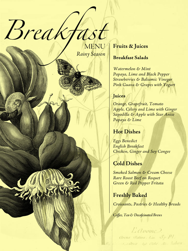 Breakfast Menu Siem Reap Spa