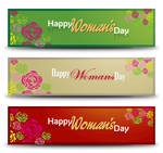 Woman's Day banners vector graphics