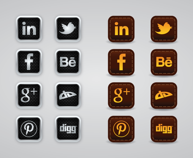 Web Buttons Social Bookmarks vector graphics