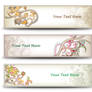 Flower Ornament Banners vector graphic