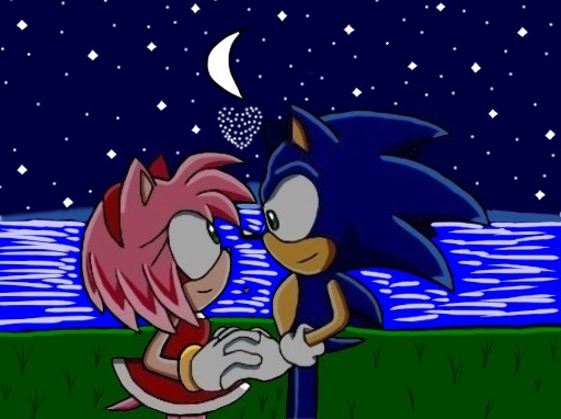 sonamy kiss (sonic x style, 2nd version, 2nd look) by