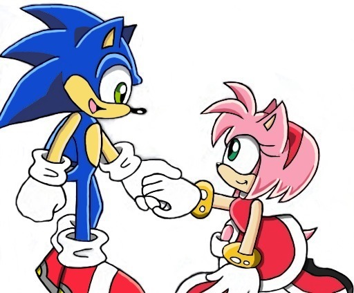 SonAmy Holding Hands