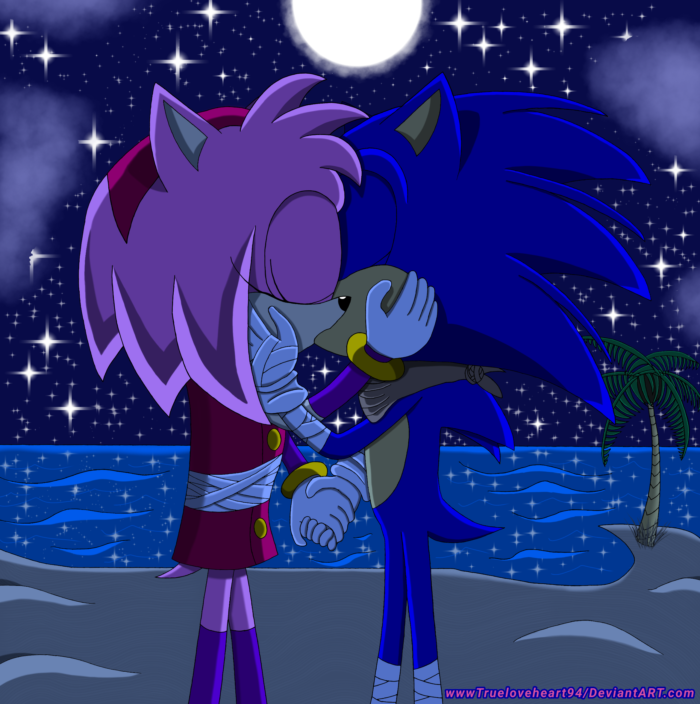 sonamy kiss (sonic x style, 2nd version, 2nd look) by