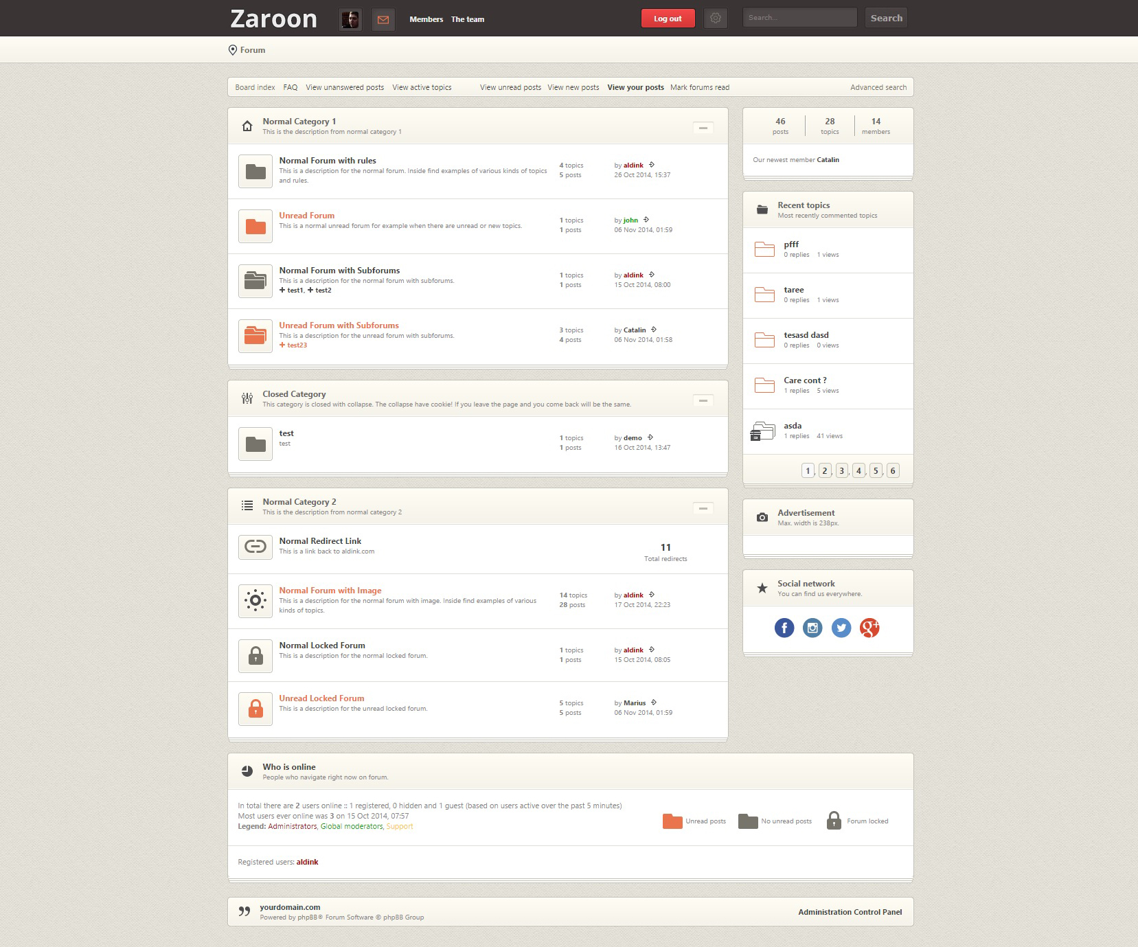 Zaroon retina phpBB3 Index