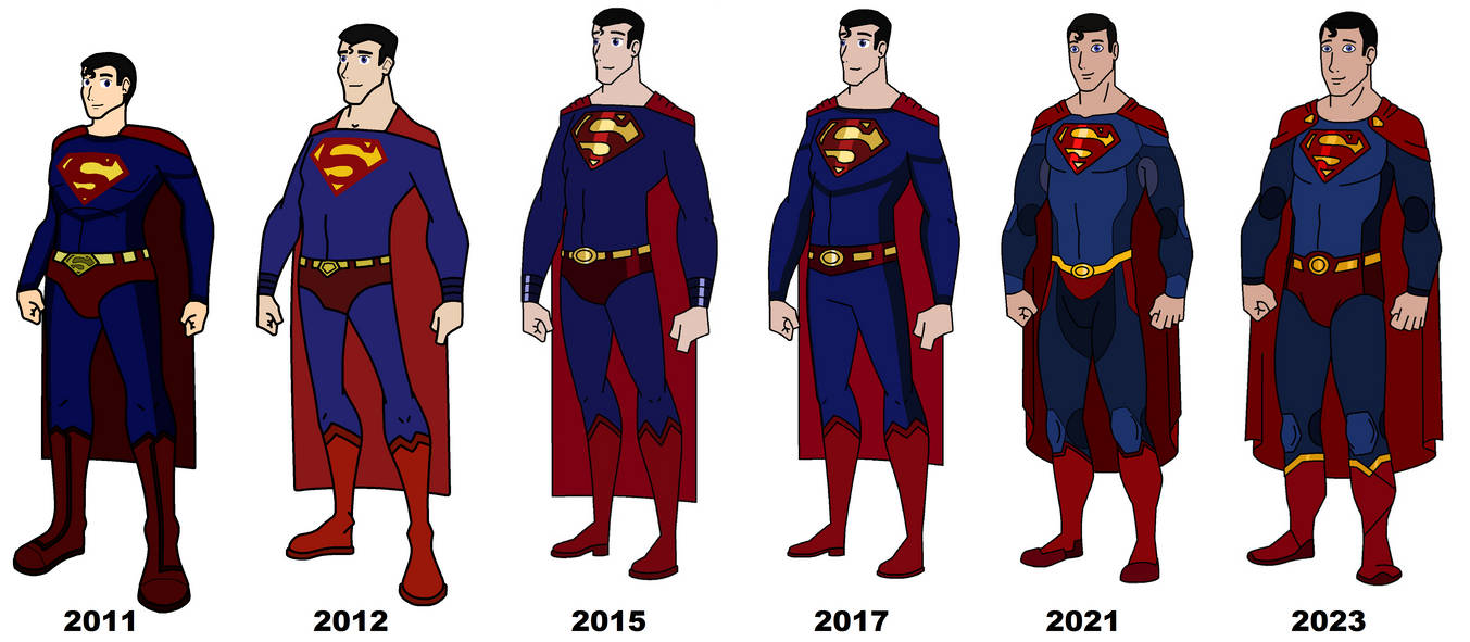 The Evolution of Superman by HewyToonmore on DeviantArt