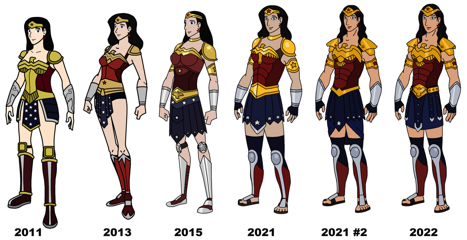 Woman Evolution Deviantart The Evolution of Wonder Woman by HewyToonmore on DeviantArt