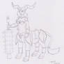 Demon Centaur Queen Concept Sketch