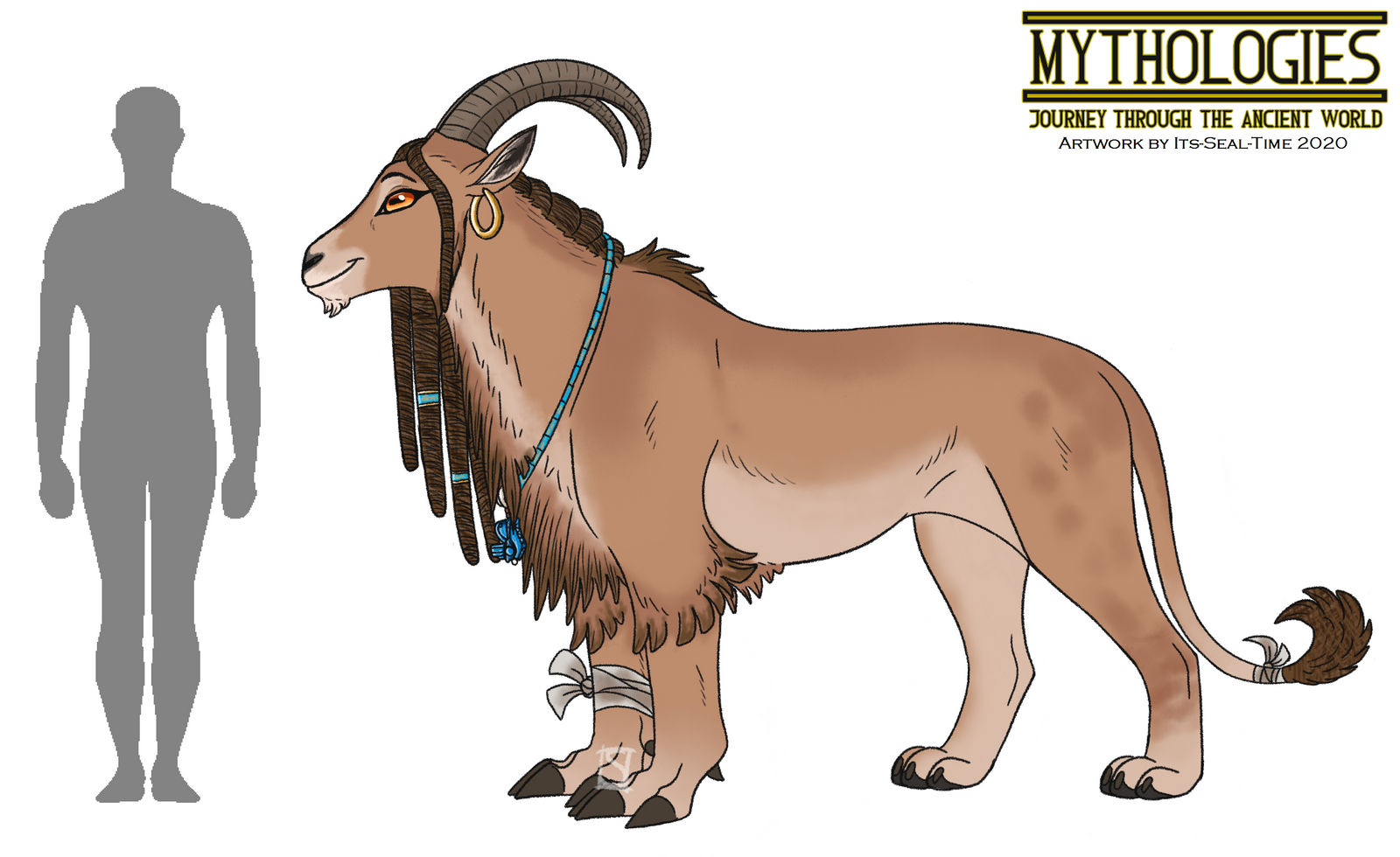 Cryosphinx Mythologies - Lateefah the Criosphinx 2020 by HewyToonmore on DeviantArt