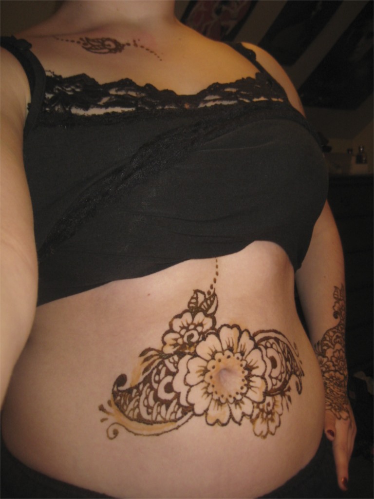 Henna Design on Belly