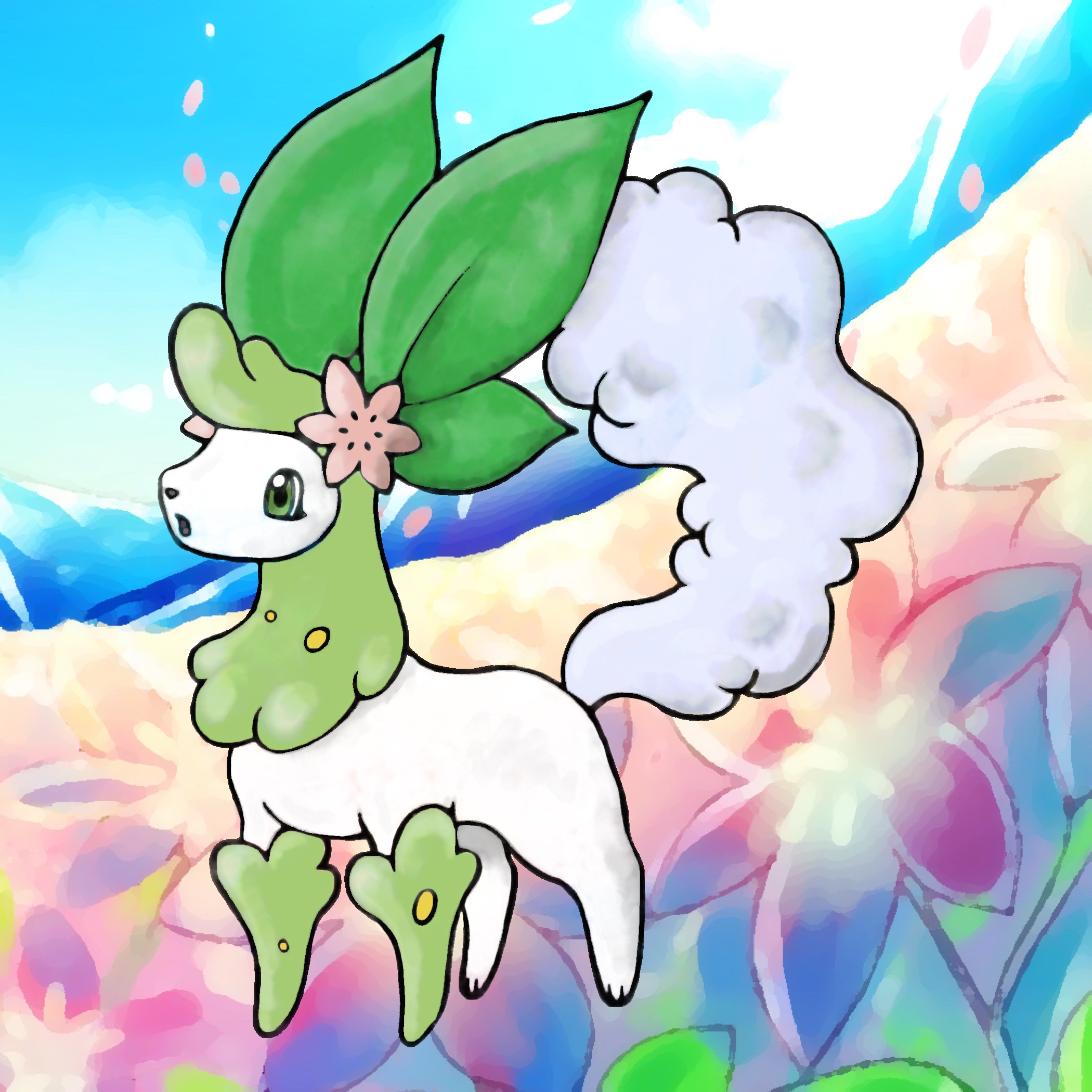 Shaymin forma floral by Urbinator17 on DeviantArt