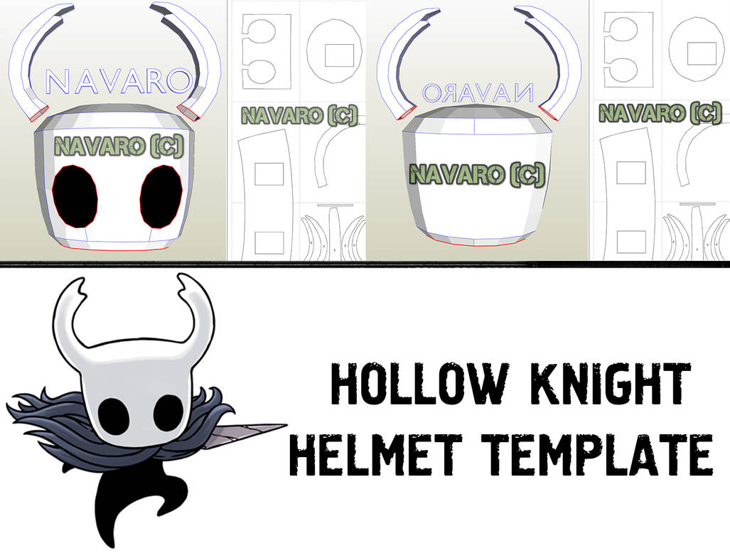 Hollow Knight Helmet Printable Template Eva Foam by BRONAVARO on