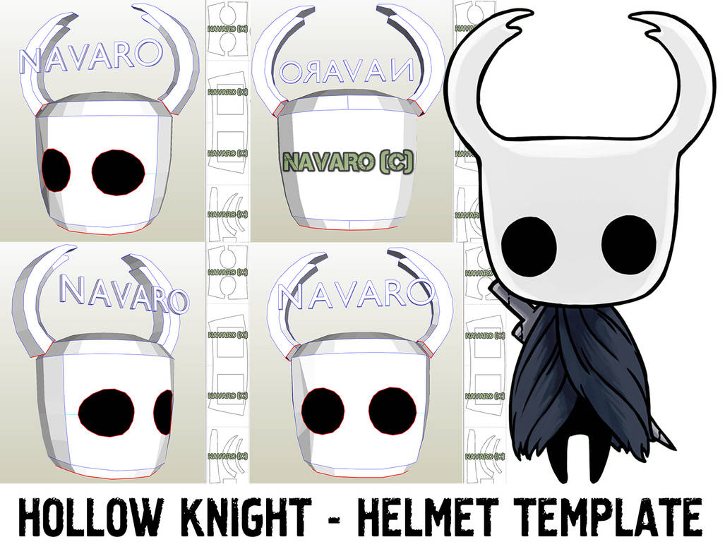 Hollow Knight Helmet Template Pepakura PDF by BRONAVARO on DeviantArt