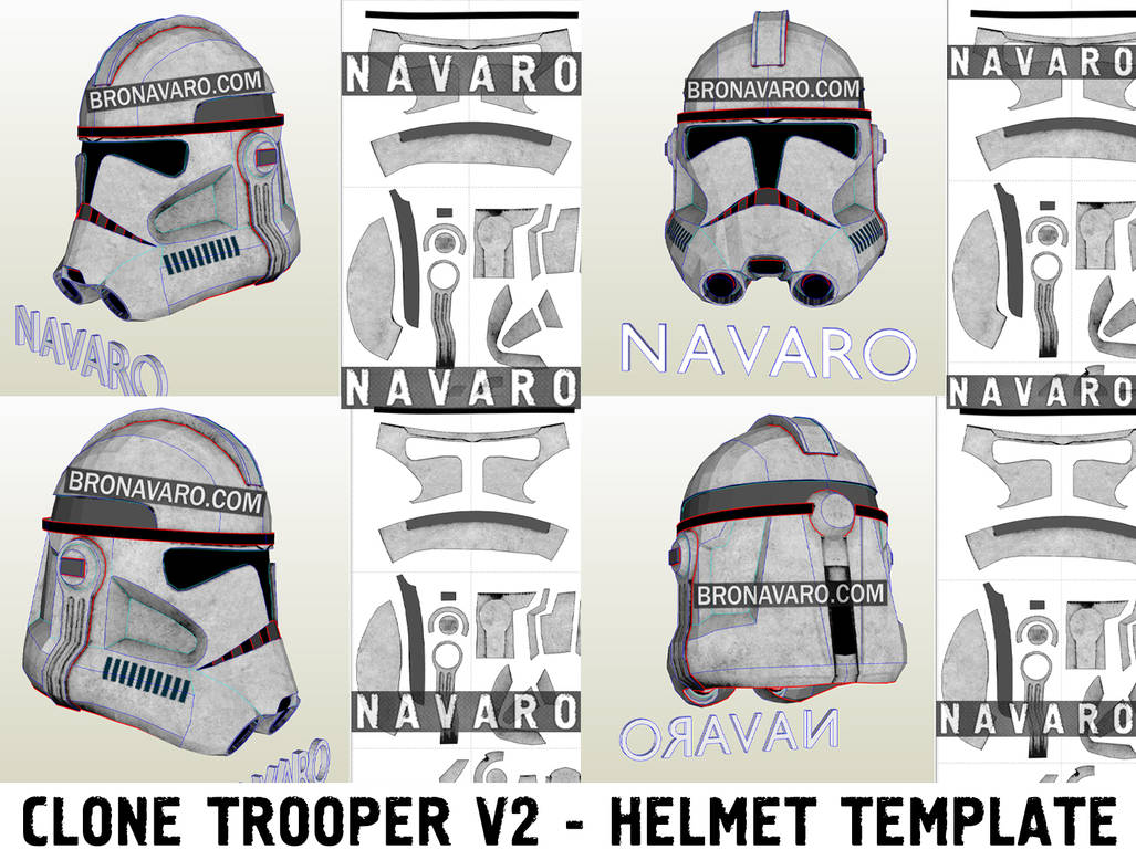 Clone Trooper Phase 2 Helmet Foam Template by BRONAVARO on DeviantArt
