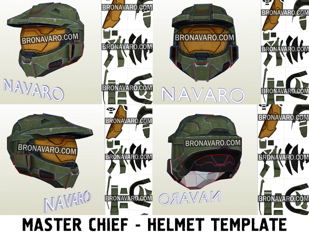 Halo Master Chief Helmet Template - Halo Pepakura by BRO-NAVARO on ...