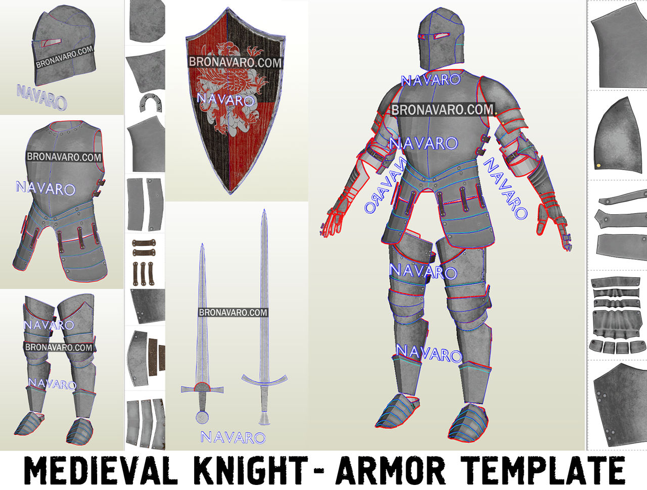 Medieval Knight Plate Armor Foam Template by BRO-NAVARO on DeviantArt medieval-knight-plate-armor-foam-template-by-bro-navaro-on-deviantart