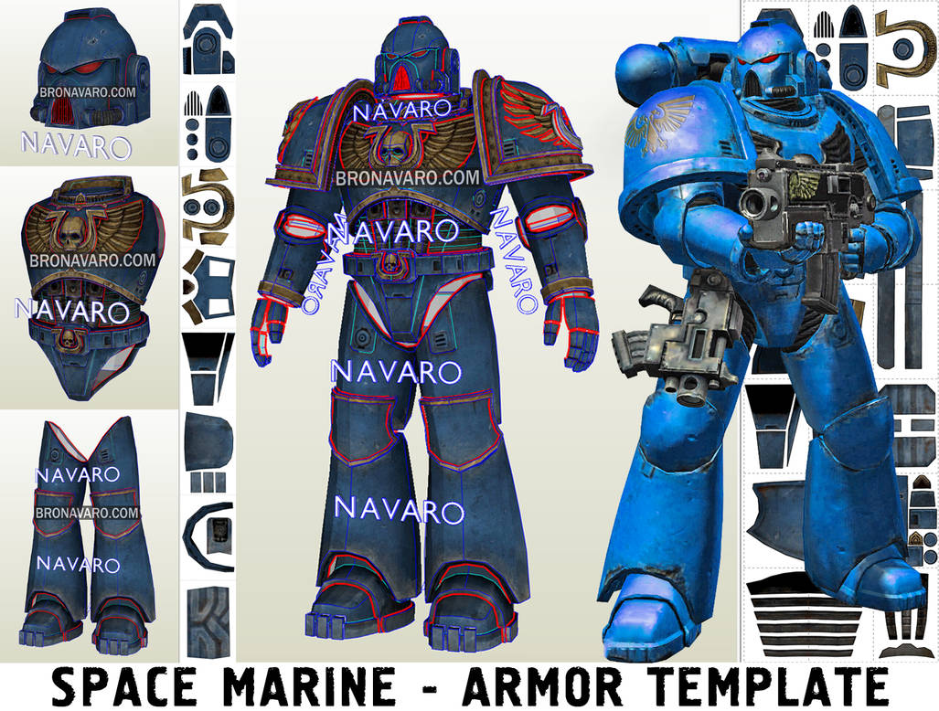 Space Marine Armor Pepakura Template by BRONAVARO on DeviantArt