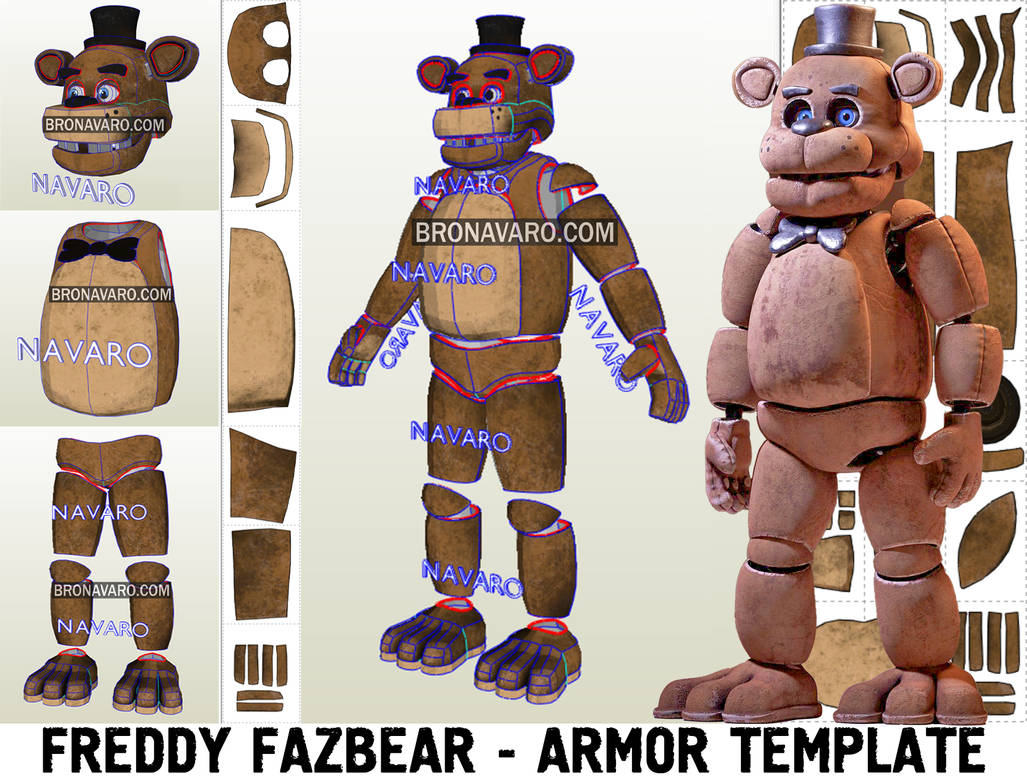 Freddy Fazbear Costume Eva Foam Templates by BRONAVARO on DeviantArt