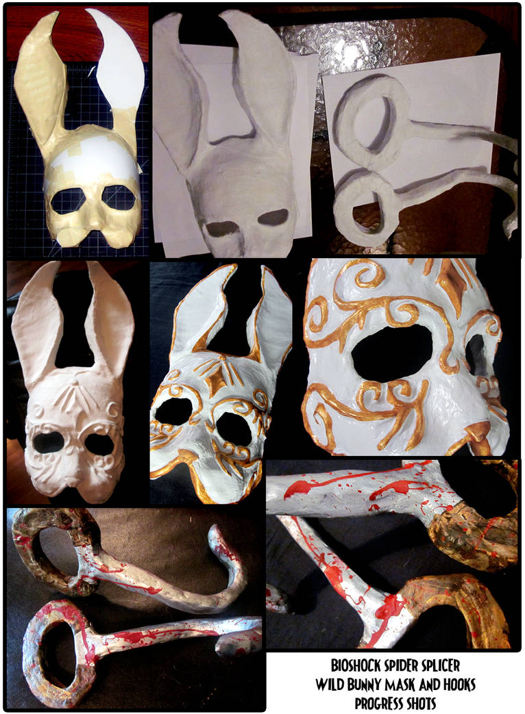 Splicer Mask and Hook Progress by berrynerdy