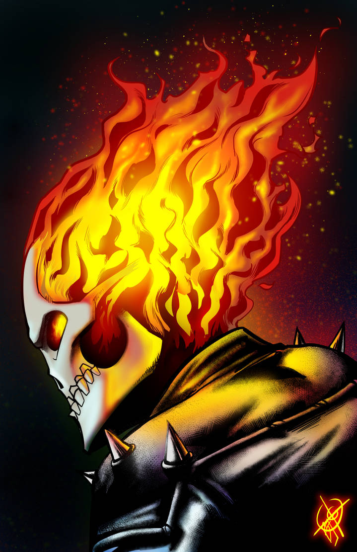 Ghost Rider COLOR by hulkred on DeviantArt