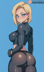 ANDROID 18 back (NSFW BELOW) by VEXPYGIRLS