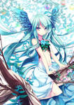 a blue colored bird by nyorinyori