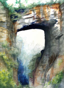 Natural Bridge Virginia Watercolor