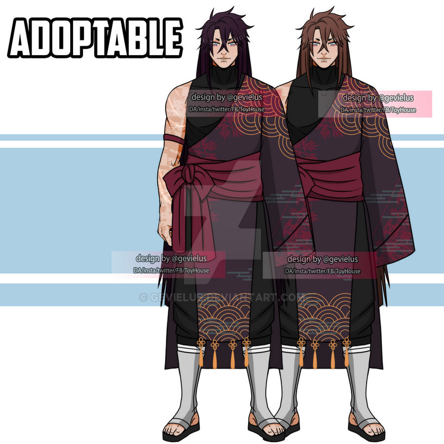 Naruto inspired -SOLD - ADOPTABLE