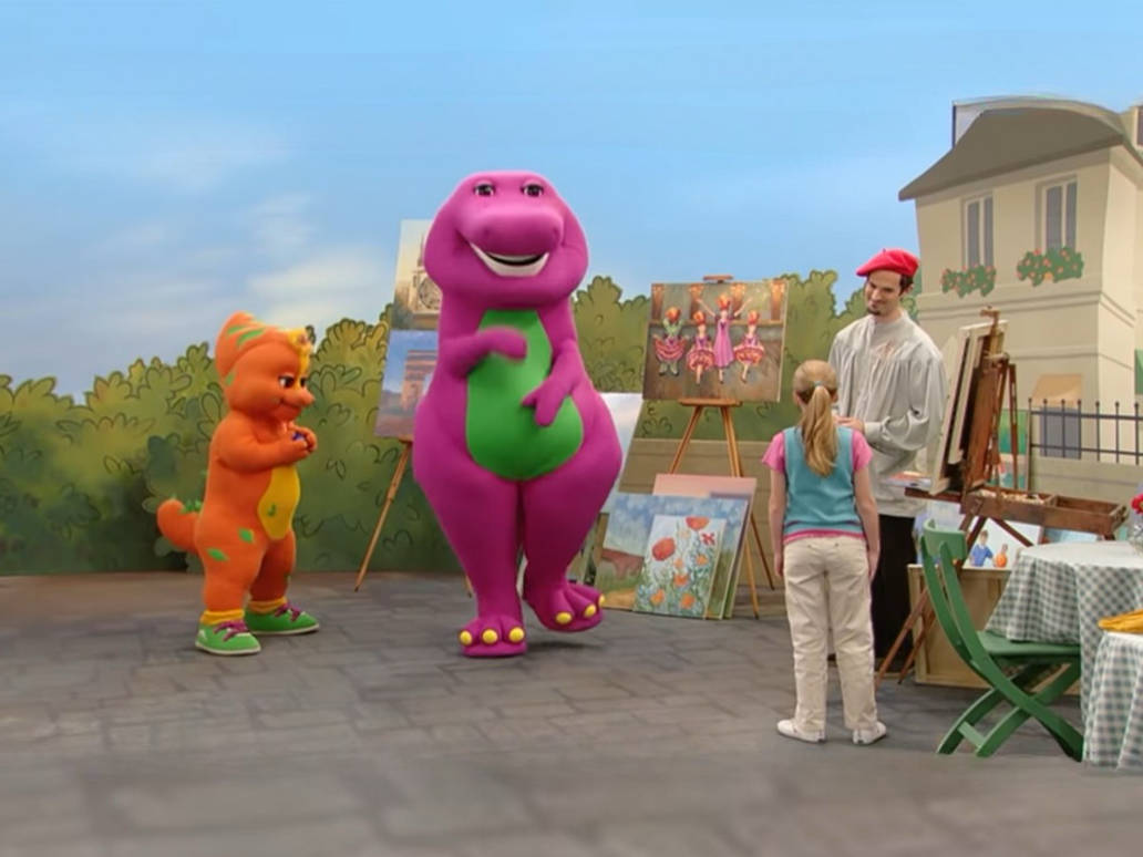 Barney S13: Bonjour, Barney!: France (Open matte) by PinkiePieGlobal on