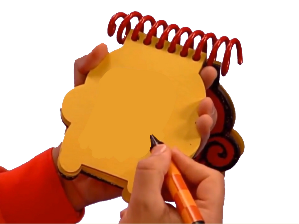 Joe's Orange Notebook Hand Model by PinkiePieGlobal on DeviantArt