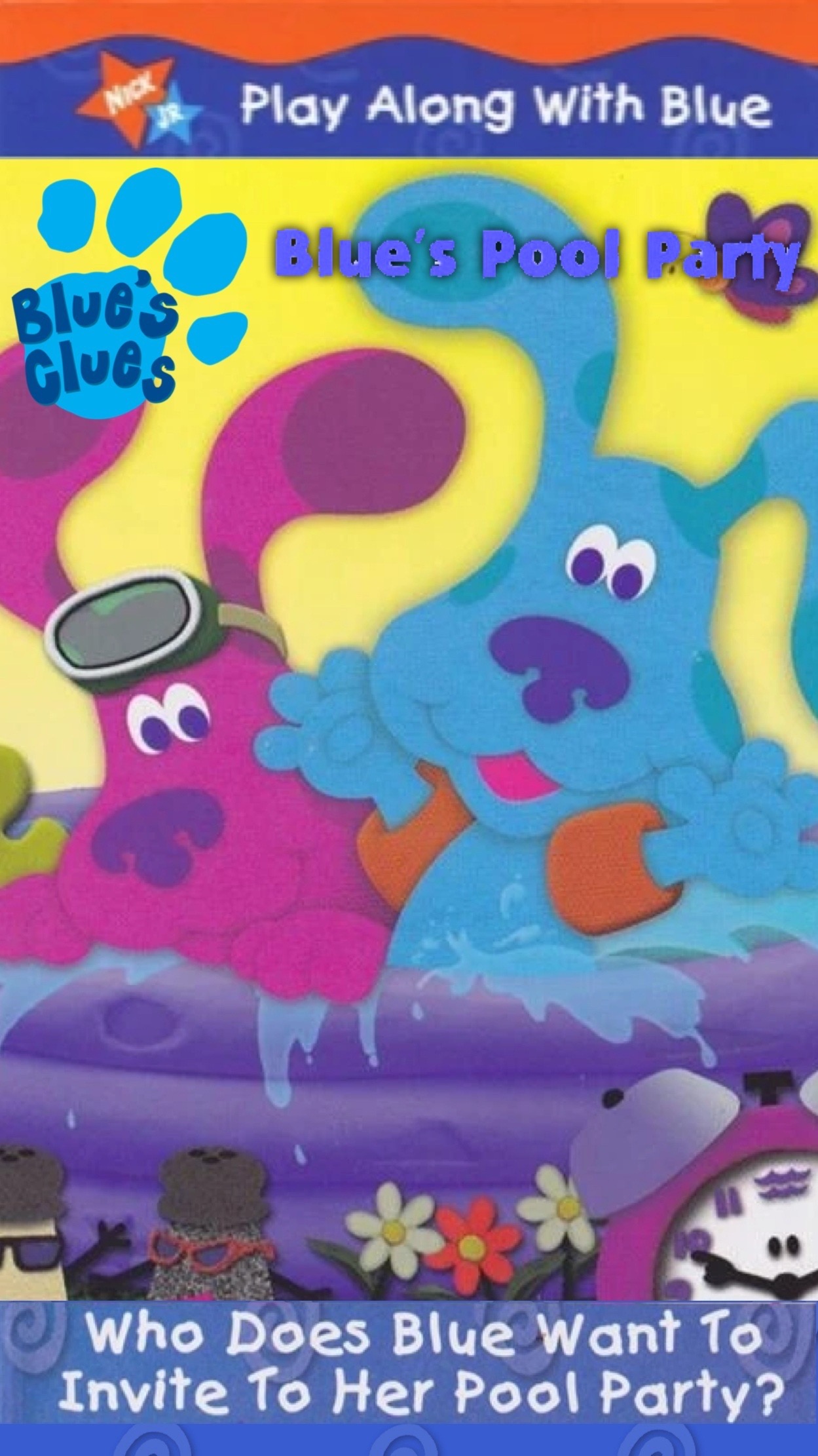Blue's Clues: Pool Party 2000 VHS by PinkiePieGlobal on DeviantArt