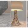 side table Rock with Grazia lamp