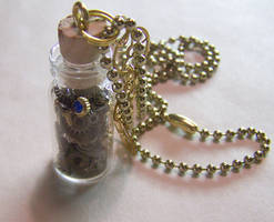 Steampunk Watch Parts Bottle