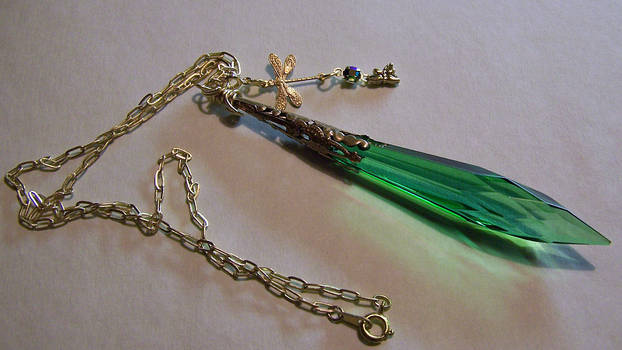Green Dragonfly Prism Pendant