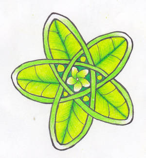 Leaf Flower Celtic knot