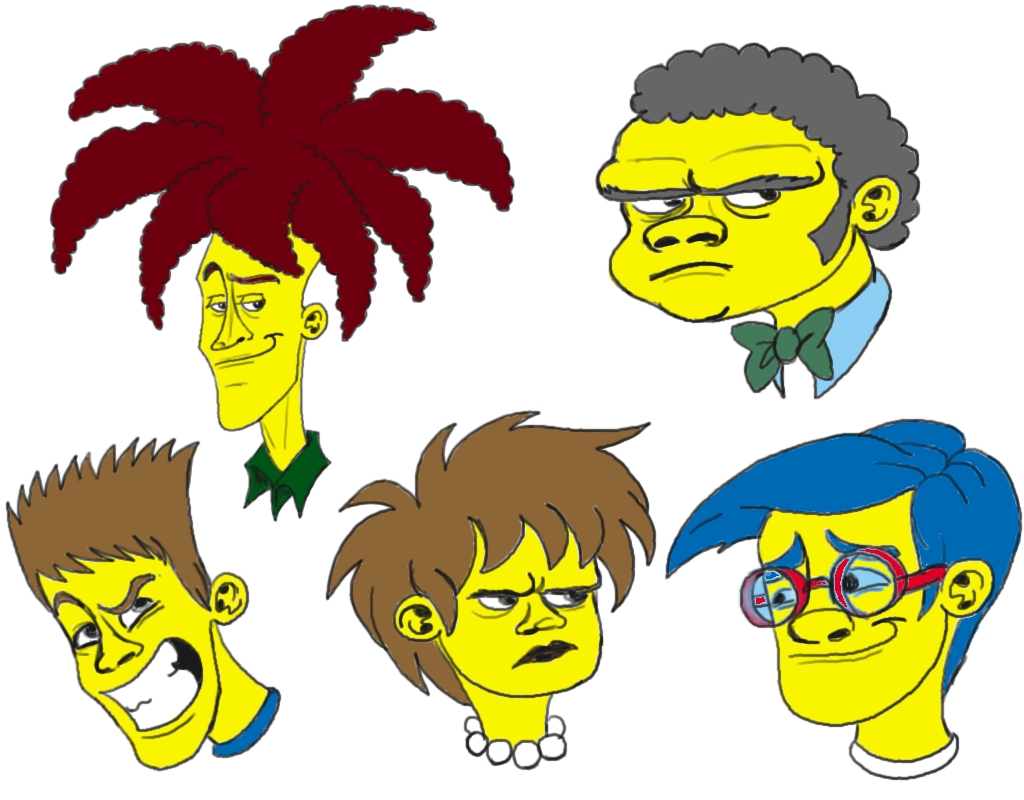 The Simpsons coloured by giuliadrawsstuff on DeviantArt
