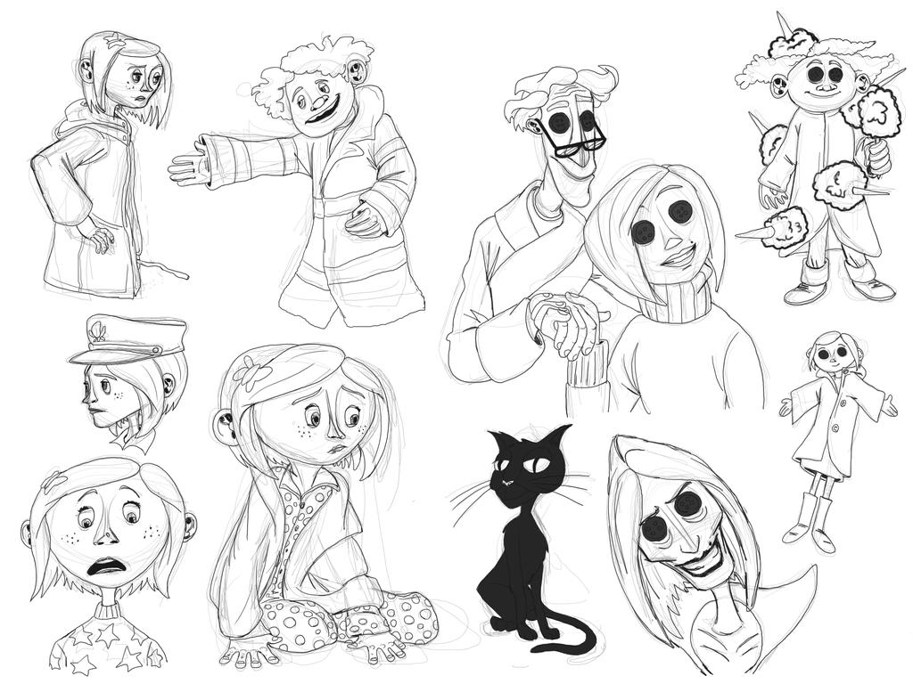 Coraline doodles by giuliadrawsstuff on DeviantArt