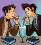 Two Doctors and a milkshake by giuliadrawsstuff