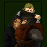 Fellowship hugs. Aragorn, Legolas, Gimli