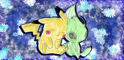 Pikachu and Celebi