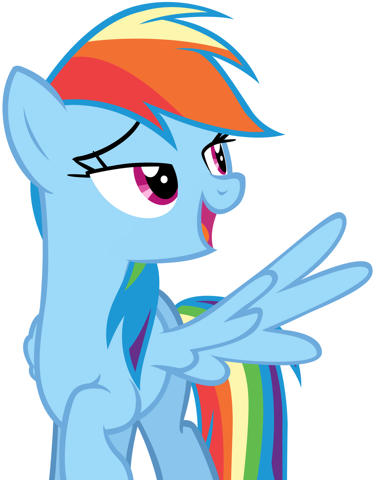 Rainbow Dash Waving Back By Andoanimalia On Deviantart